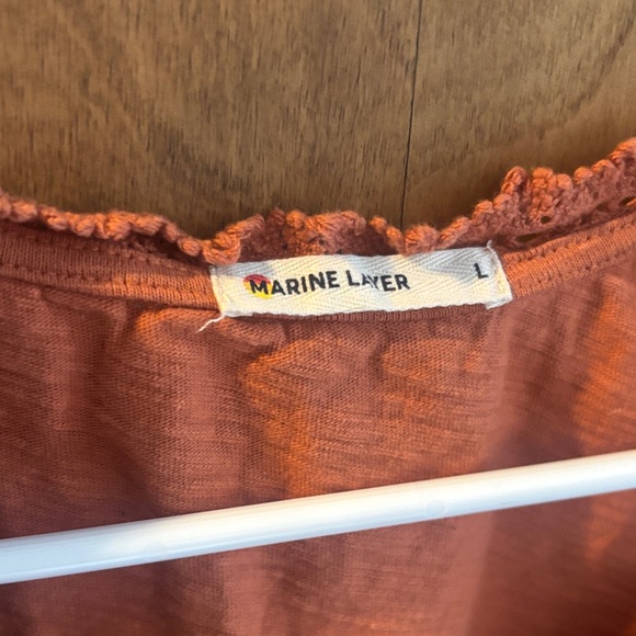 Marine Layer Rust V-Neck Crop Top - Picture 6 of 7